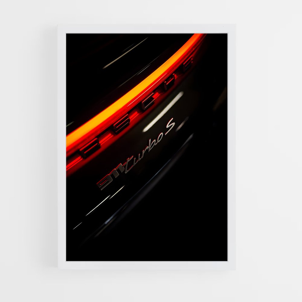 Poster Lumières de Turbo – affiche Porsche (vue 3)